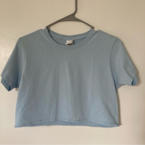 Tina Belcher Costume - Powder Blue Crop Top & Navy Circle Skirt - Size Small - Picture 1 of 5